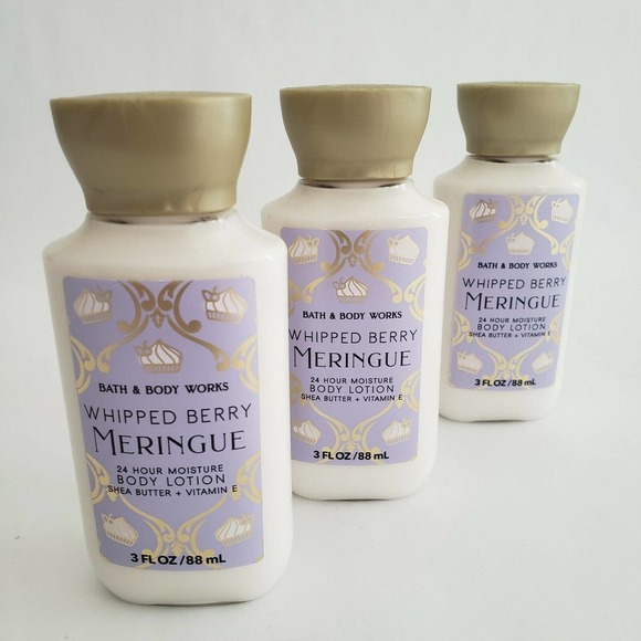 Bath & Body Works Other - 3 Whipped Berry Meringue Lotion 3 oz Travel Size Bath & Body Works Shea VitaminE